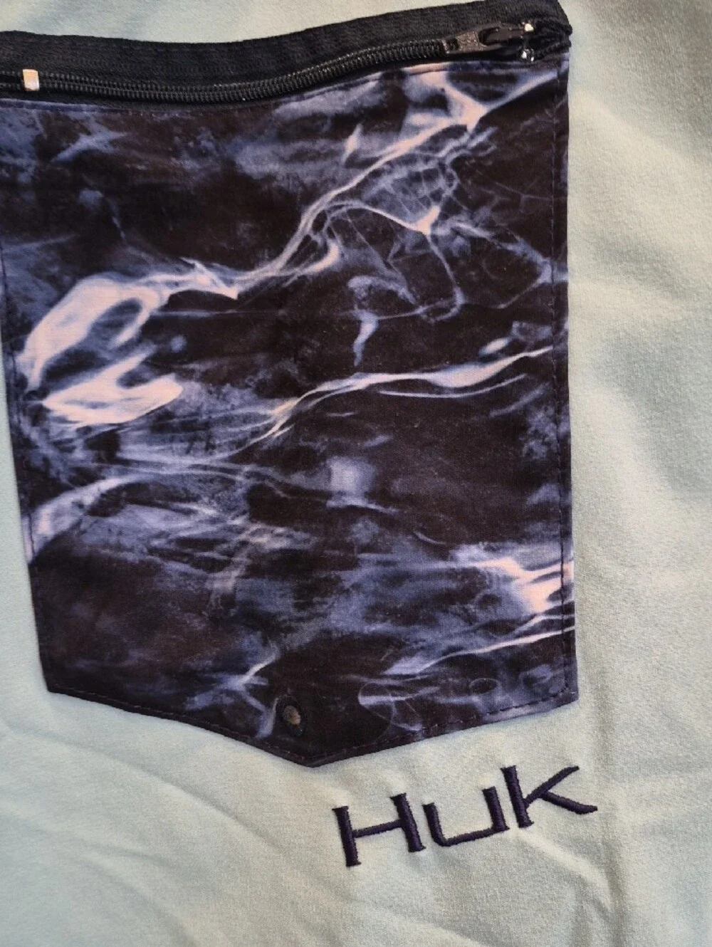 Huk Two-Tone Navy & Light Aqua Swim Board Shorts